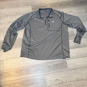 Champion Elite Men's Athletic Charcoal Quarter-Zip Pullover XL